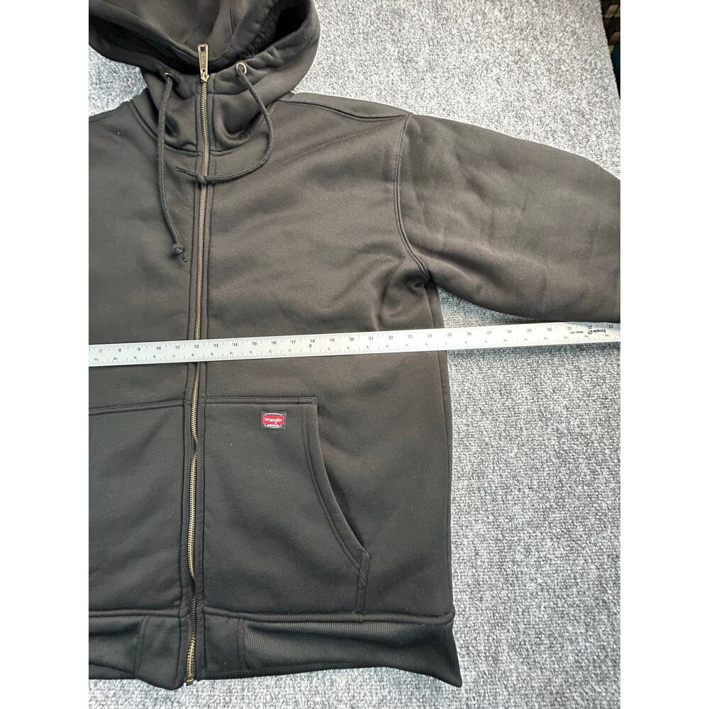 Wrangler Workwear Sherpa Lined Full Zip Hoodie Black Men's XL Heavy Duty Jacket - Picture 9 of 10